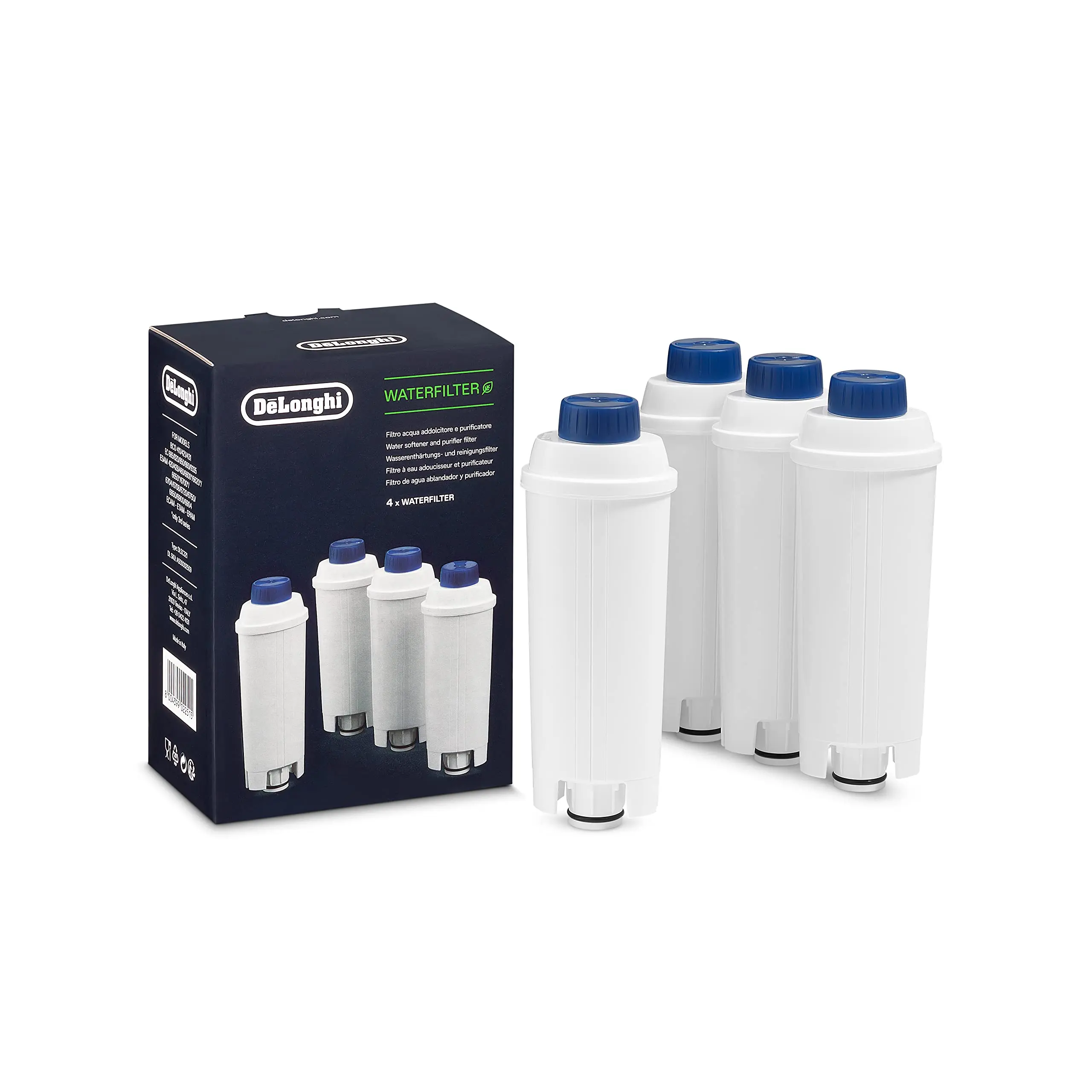

De'Longhi Water Filter DLSC321 - Softener and Purifier for Coffee Makers-4 Filters