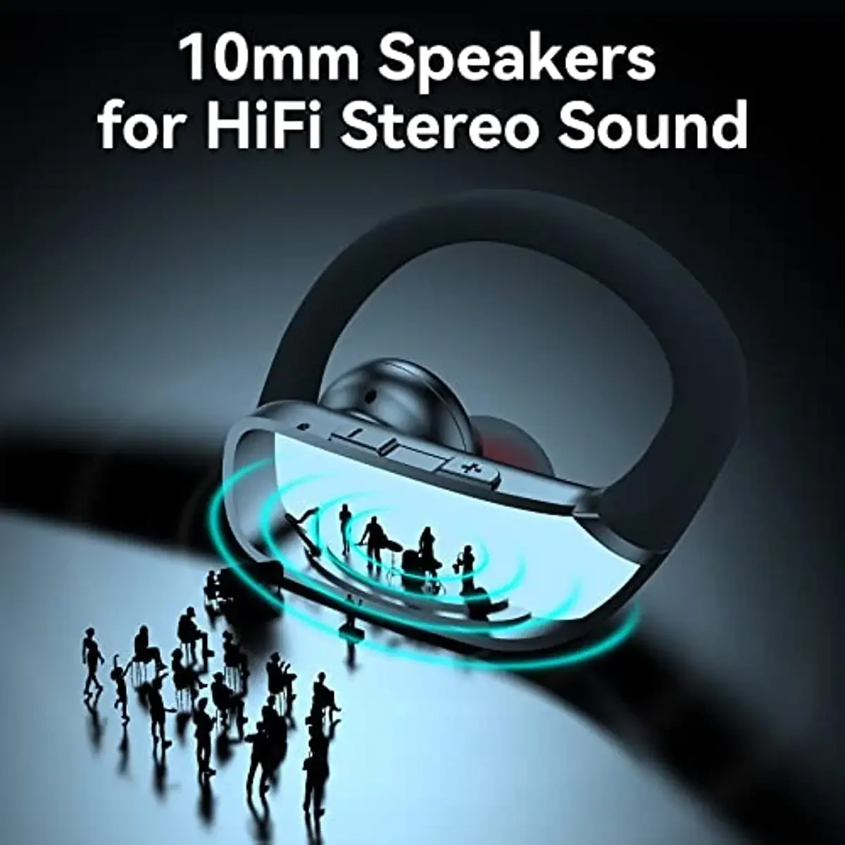 Wireless Earbuds Bluetooth Headphones 48hrs Play Back Sport Earphones with LED Display Over-Ear Buds with Earhooks Built-in Mic view 5