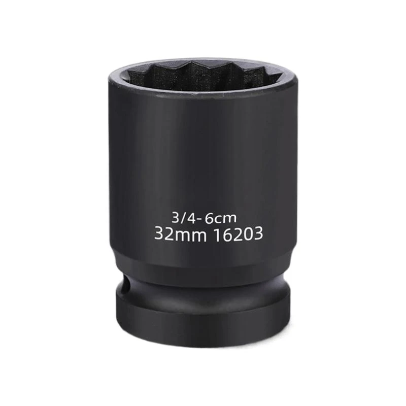 

652F High Strength 3/4Inch Drive Socket 12 Point Impact Socket for Automotive and Machinery Maintenance Easy Removal Tool