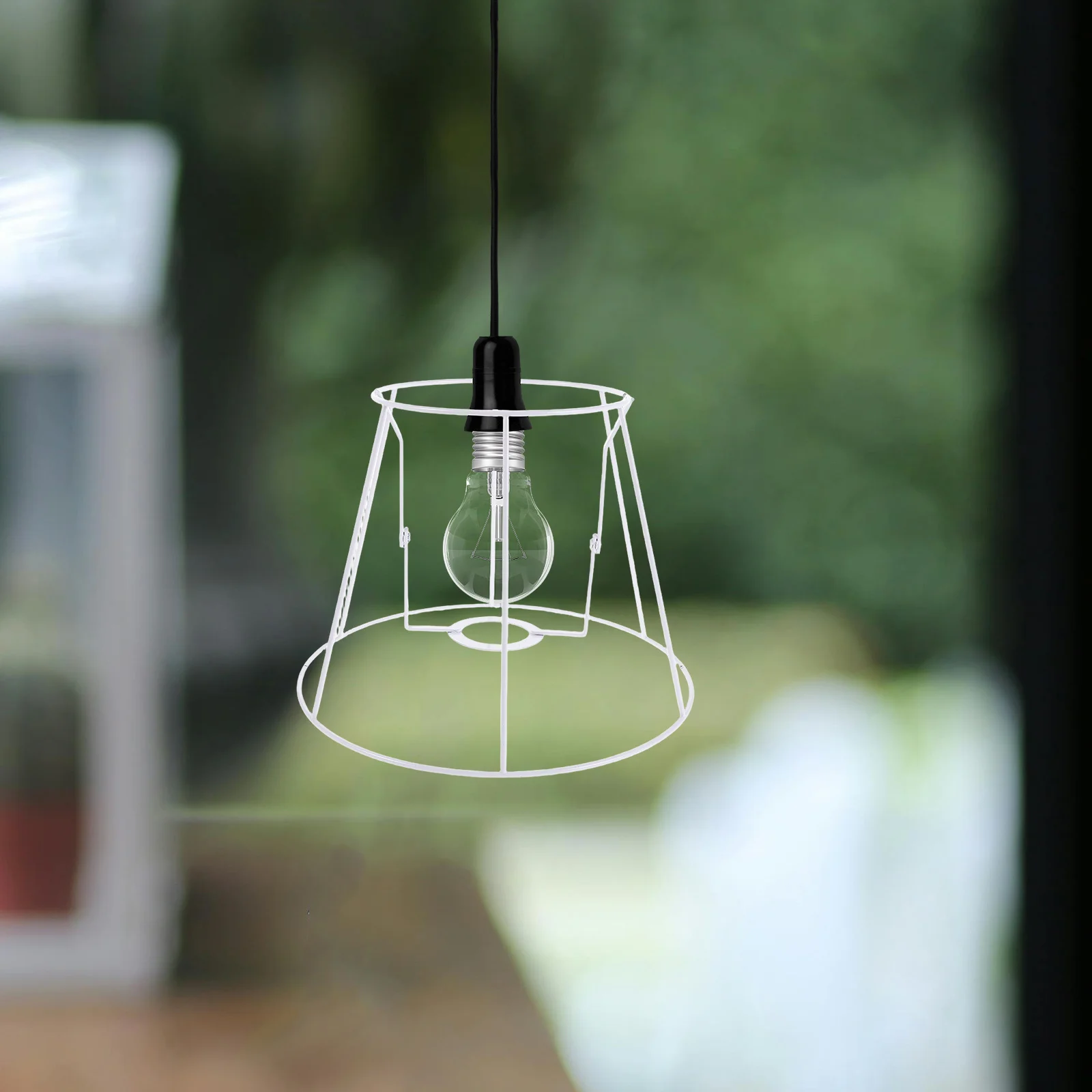 

Iron Wire Lampshade Frame Tapered Drum Holder For Table Floor Bedside Lamp Cage Pendant Light Replacement