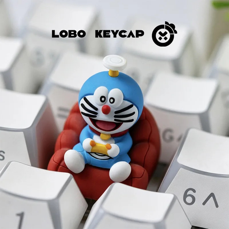 Nobita Nobi Theme Anime Keycap Mechanical Keyboard Original Resin Custom Keycaps PC Gaming Keyboard Accessories Collection Gifts