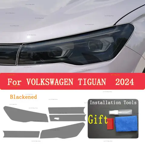 For VOLKSWAGEN TIGUAN 2024 Headlight Film Car Exterior Modification Scratch Resistant Invisible Transparent TPU Protective Film