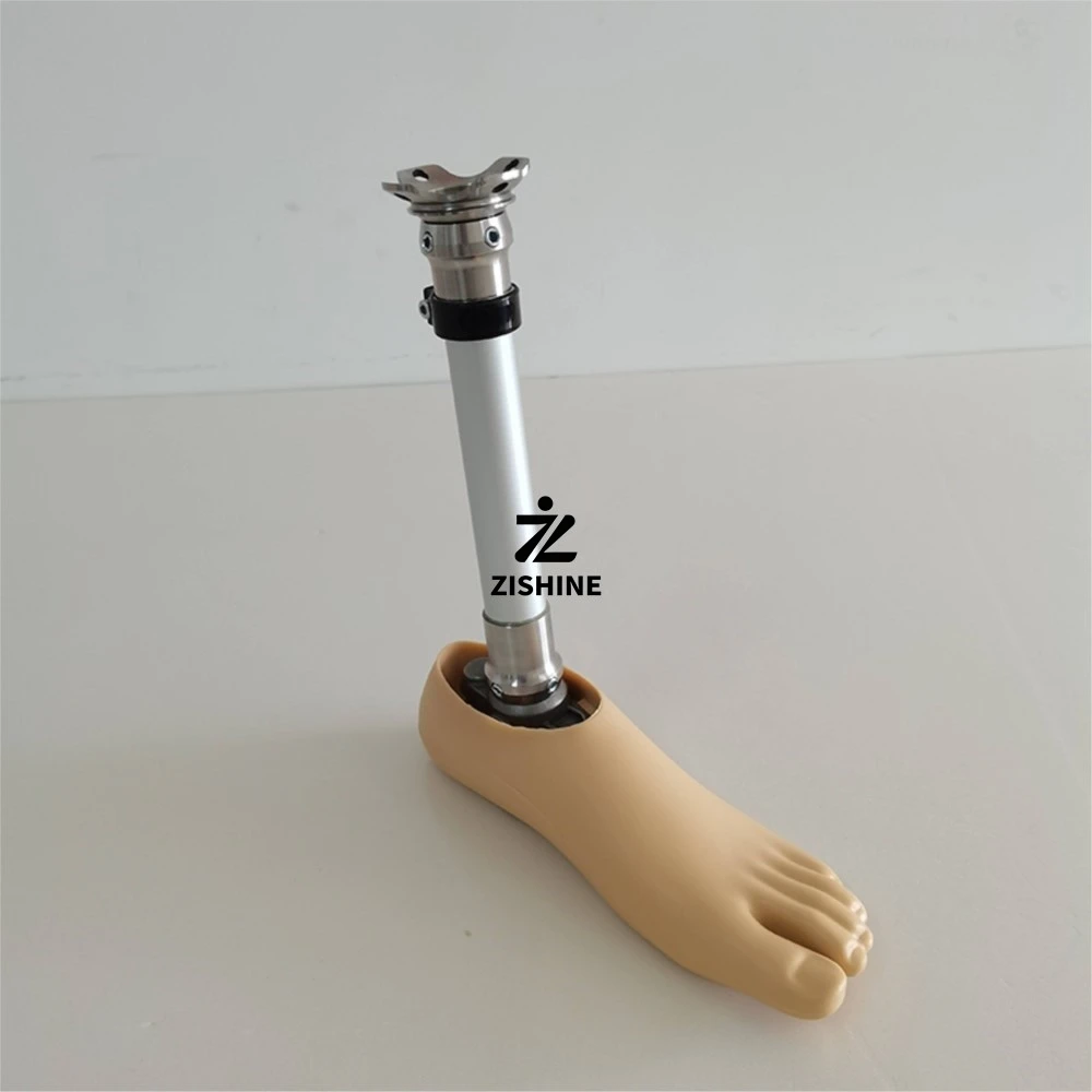Prosthetic Leg Set Stainless Steel Dual Axis Ankle Joint Foot Assembly 22cm Pylon Tube Four Jaw Pyramid Adapter Screw Driver
