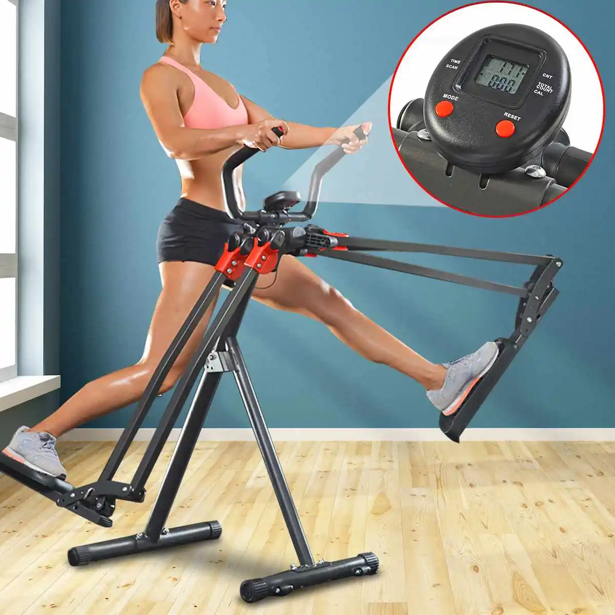 

Fitness Exercise Stepper walk machine Indoor Cycling Bikes LCD Display Soft Handle Bar Pedal Bike Home Gym Equipment step