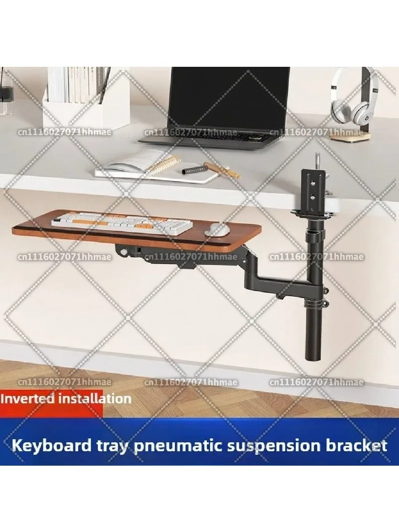 For Office Desk Accessories Under Desk Keyboard Tray Ergonomic Floating Pull-Out Shelf Adjustable Foldable Keyboard Holder