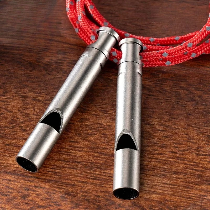Titanium Lightweight Whistle Outdoor Hiking Emergency Training Sports High Frequency Whistle
