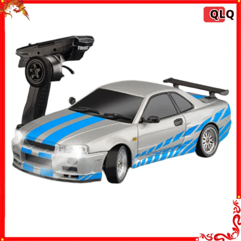 

LDRC 1:18 Scale Metal Shell Remote Control Car Rear Wheel Drive GTR Drift RC Toy With Flip Light Feature Model Car LD1899