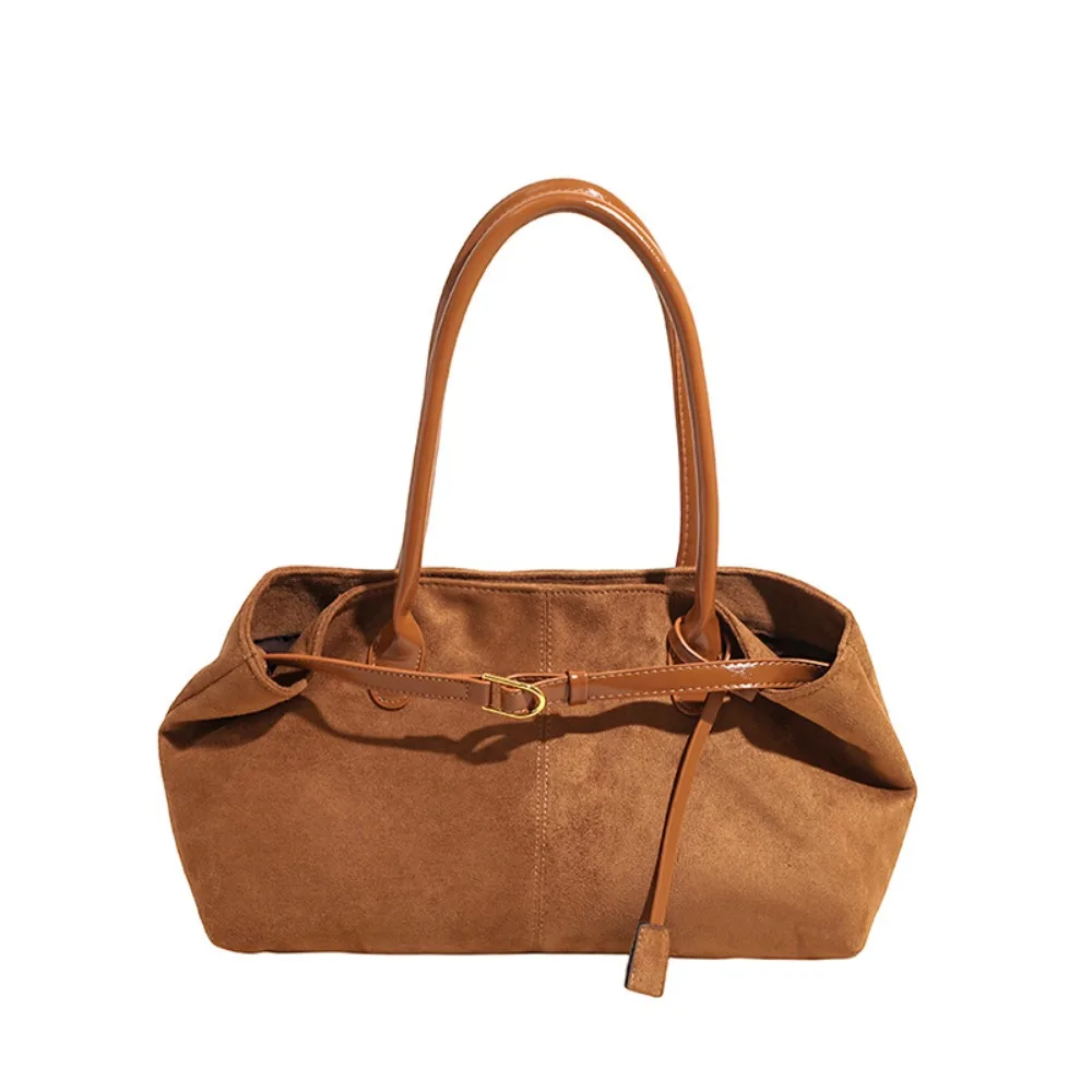 

Замшевая сумка на плечо в корейском стиле, однотонная большая сумка, большая вместительная сумка, большая вместительная сумка из искусственной кожи под мышками