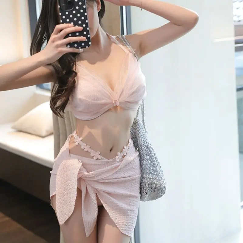 

Boho Festival Two Piece Swimsuit Bikini Set High Waisted Halter Monokini Push Up Sexy Women Summer Holiday