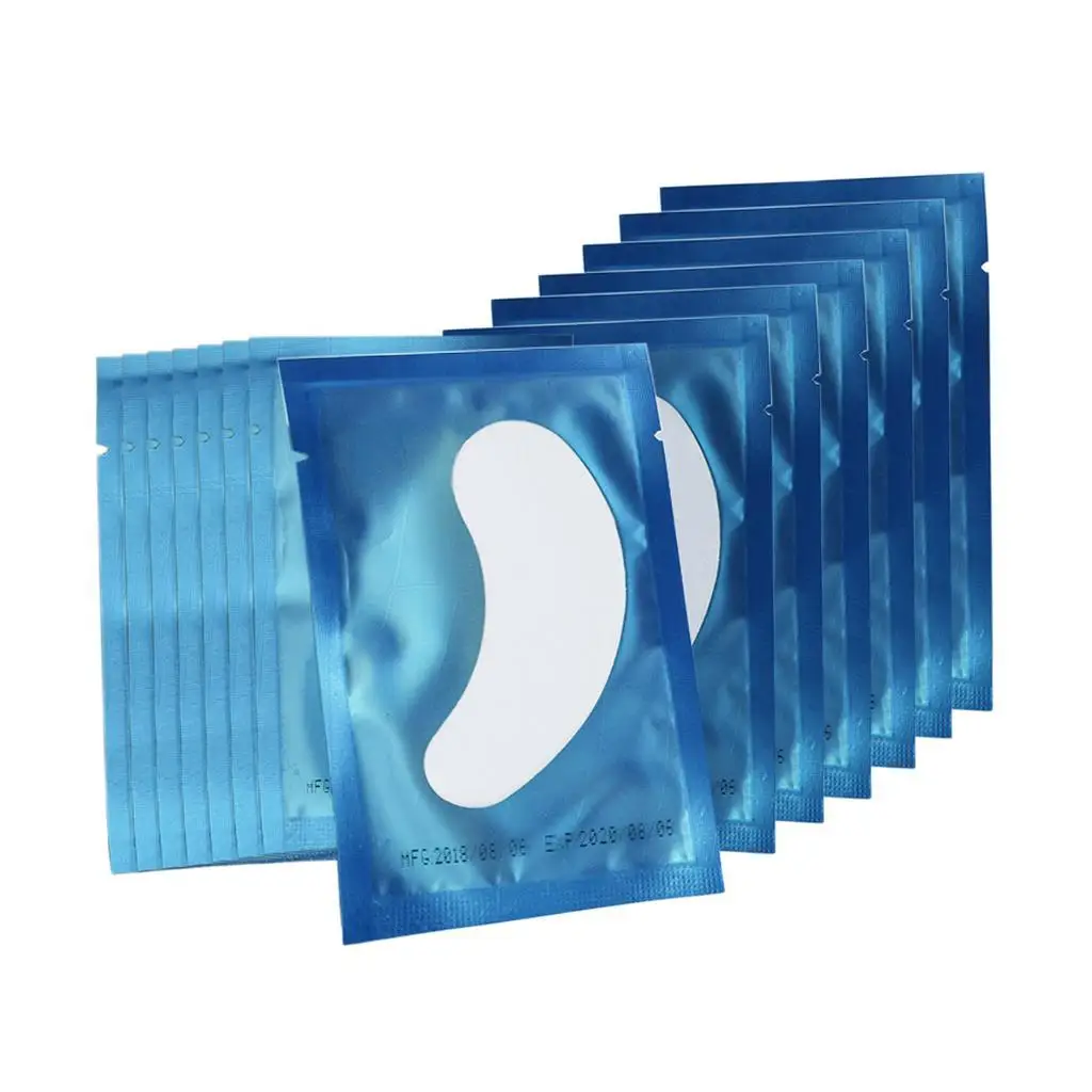 50 قطعة من وصلات الرموش غير المنسوجة تحت وسادات العين خالية من الوبر باللون الأزرق #2