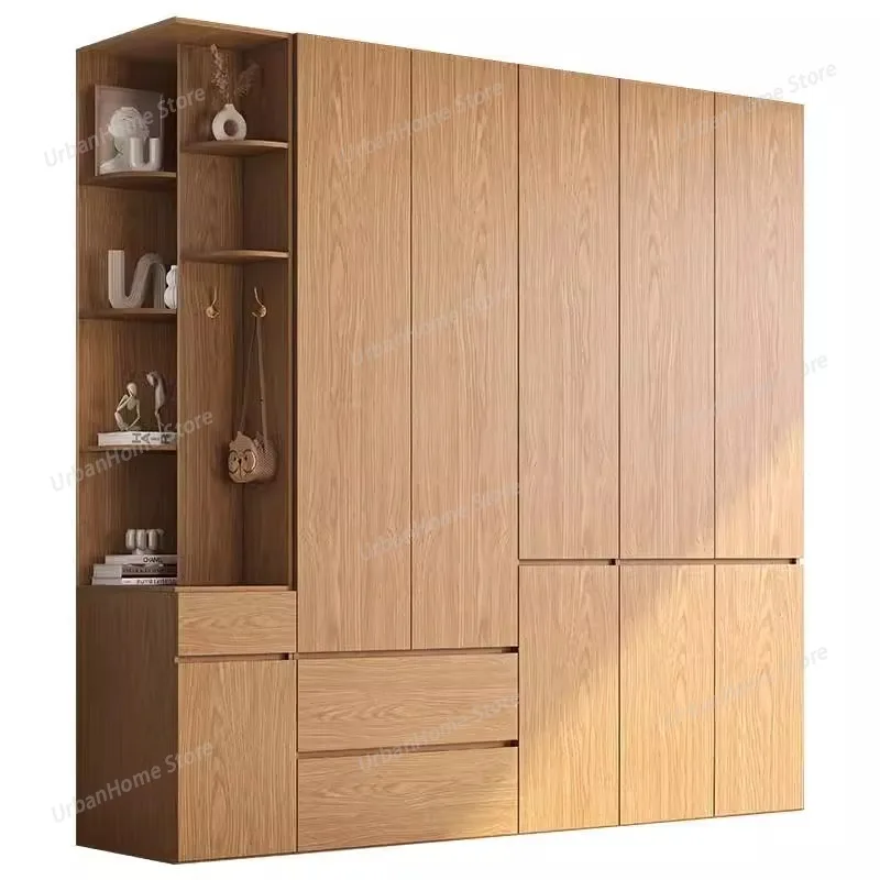 Armarios de Lujo Ligero Totalmente de Madera, Armarios Segmentados para Dormitorio, Muebles Antiguos Hechos a Mano para el Hogar, Armarios para Ropa ZY40YG