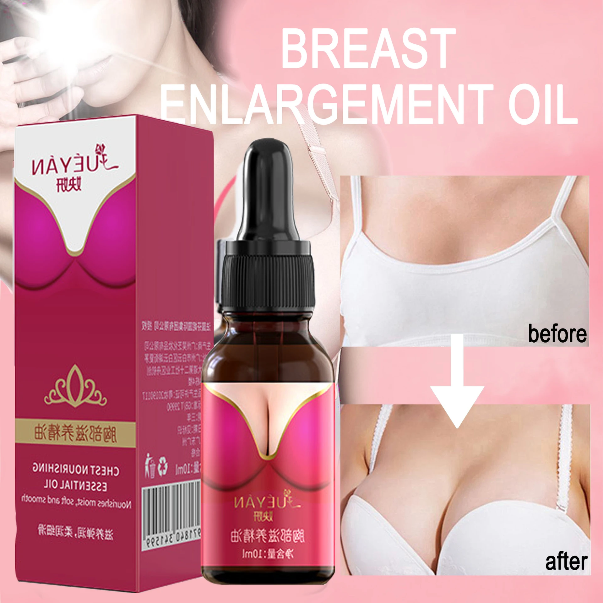 Breast Enlargement Essential Oil Frming Enhancement Breast Enlarge Big Bust Enlarging Bigger Chest Massage Breast Enlargement