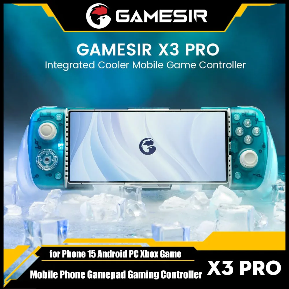 GameSir X3 Pro Mobile Phone Gamepad Gaming Controller with Hall Effect Joystick Micro Switch for Phone 15 Android PC Xbox Game