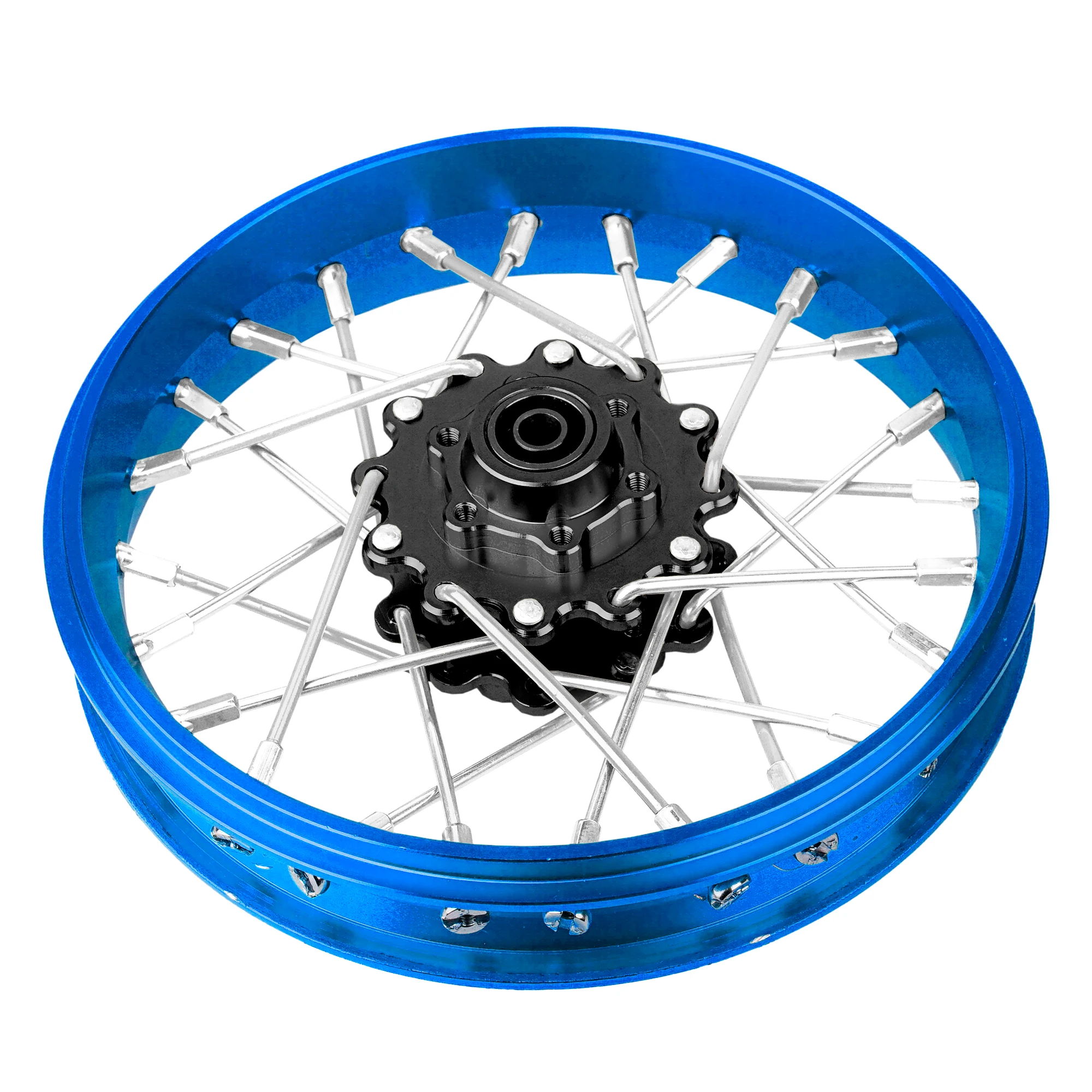 KEBEILEE CNC Aluminum Rear Wheel V2 For LOSI Promoto MX motorcycle  1:4 Blue