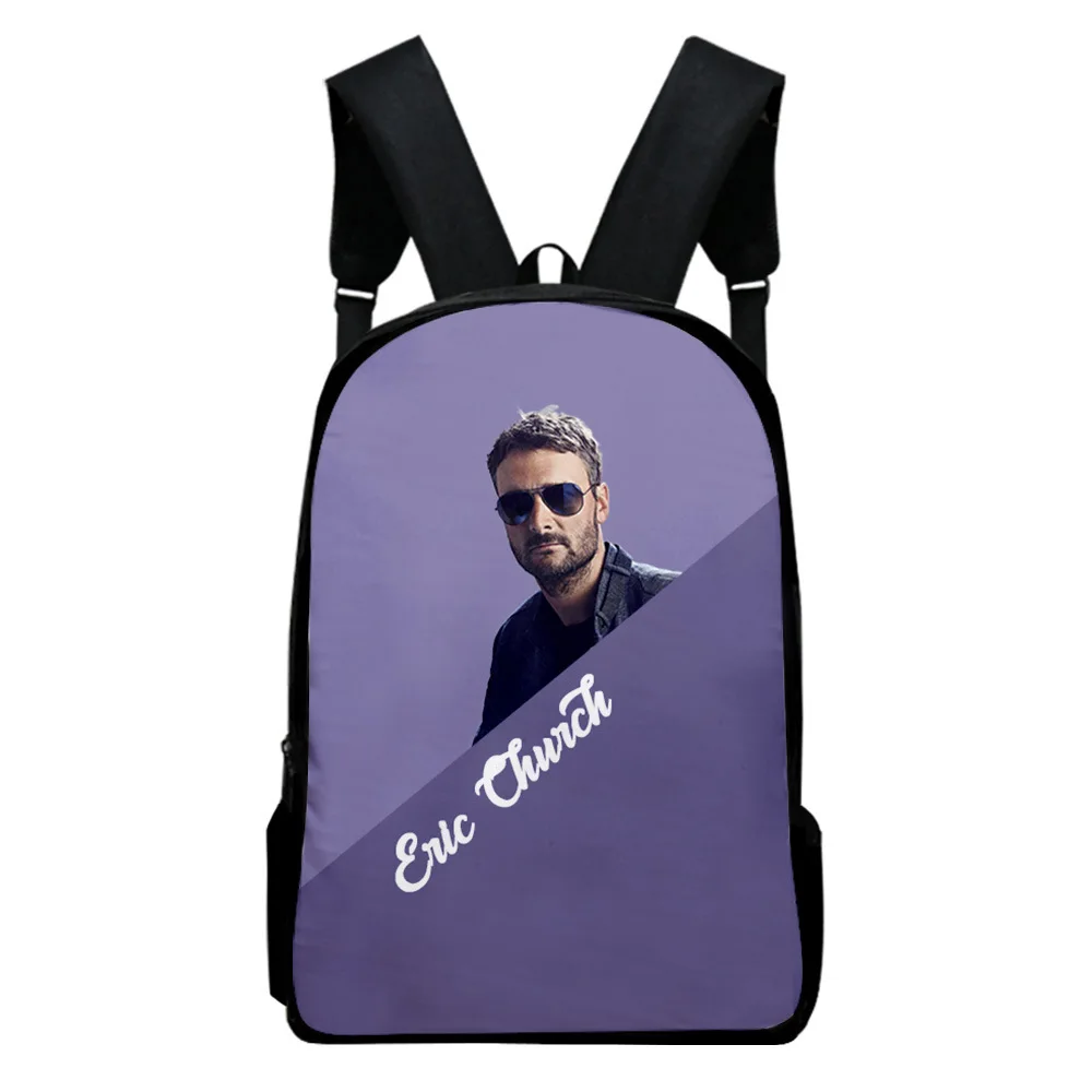 Cartoon Novelty Cool Eric Church Notebook Backpacks pupil School Bags 3D Print Oxford Waterproof Boys/Girls Laptop Backpacks