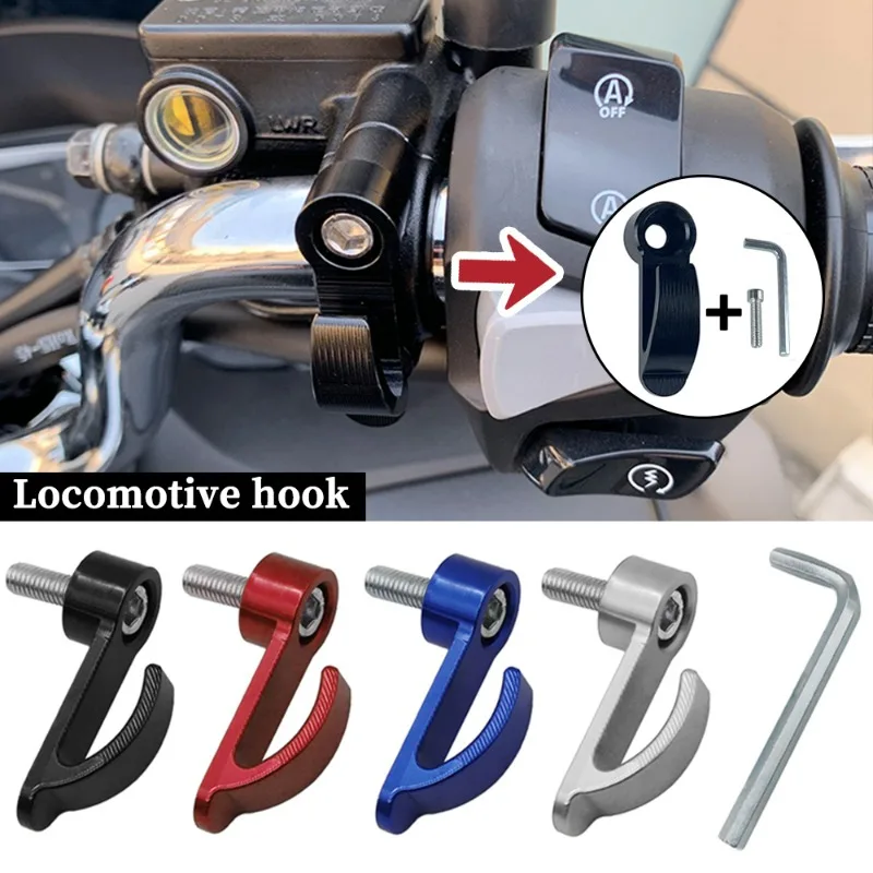 

Motorcycle Single Hole Hook Universal Locomotive Hook Helmet Holder Aluminium Alloy Bike Hook for Helmet Motorbike Accessories