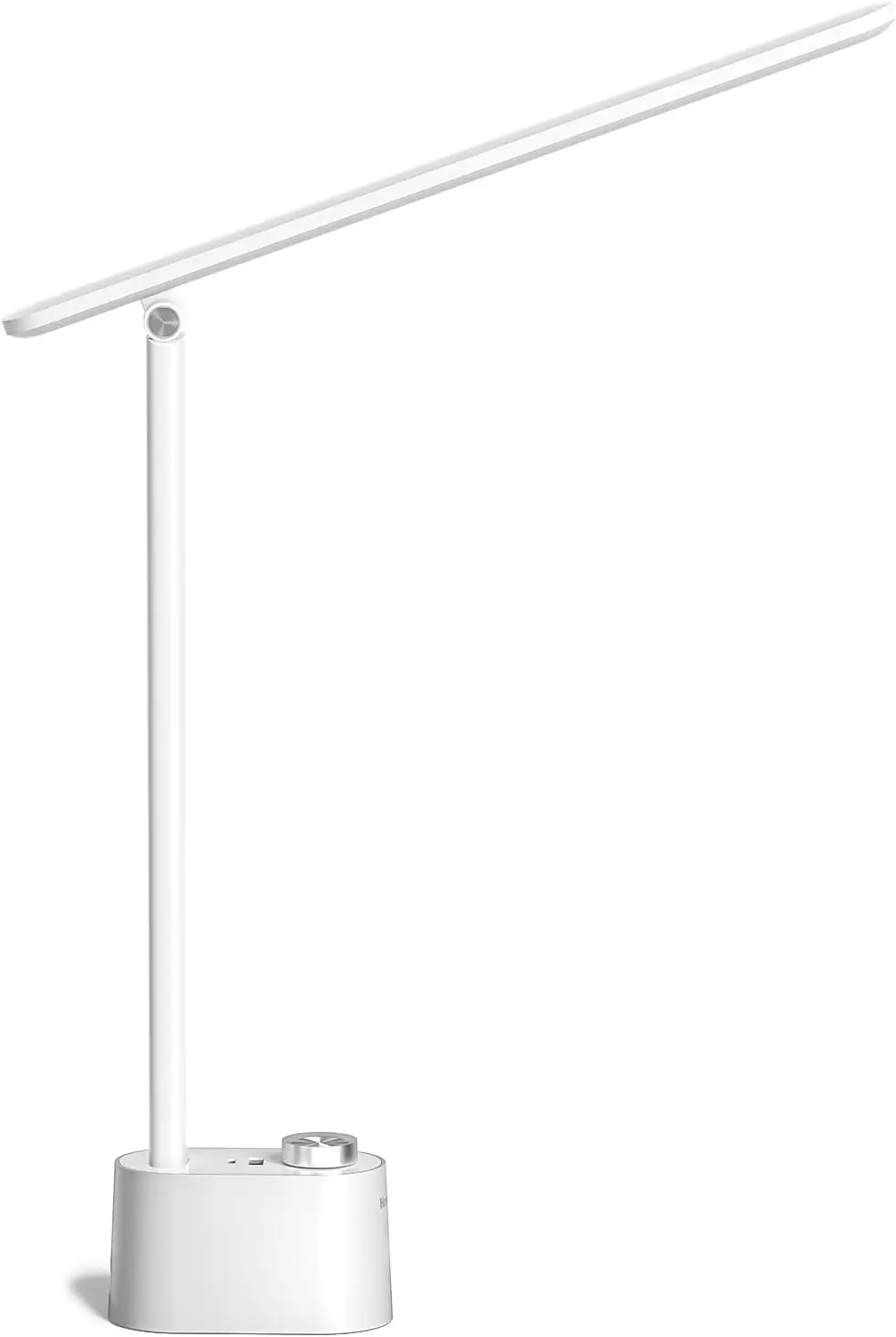 Lampe de bureau LED à intensité variable en continu avec Ports de chargement USB, lampe de table pliable pour le soin des yeux, pour la maison, le bureau et la chambre à coucher