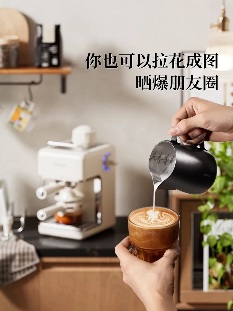 Halfautomatisch koffiezetapparaat Klein huishoudelijk Italiaans latte melkschuim elektrisch bonenmolen Kantoorslaapzaal Koffiezetapparaat