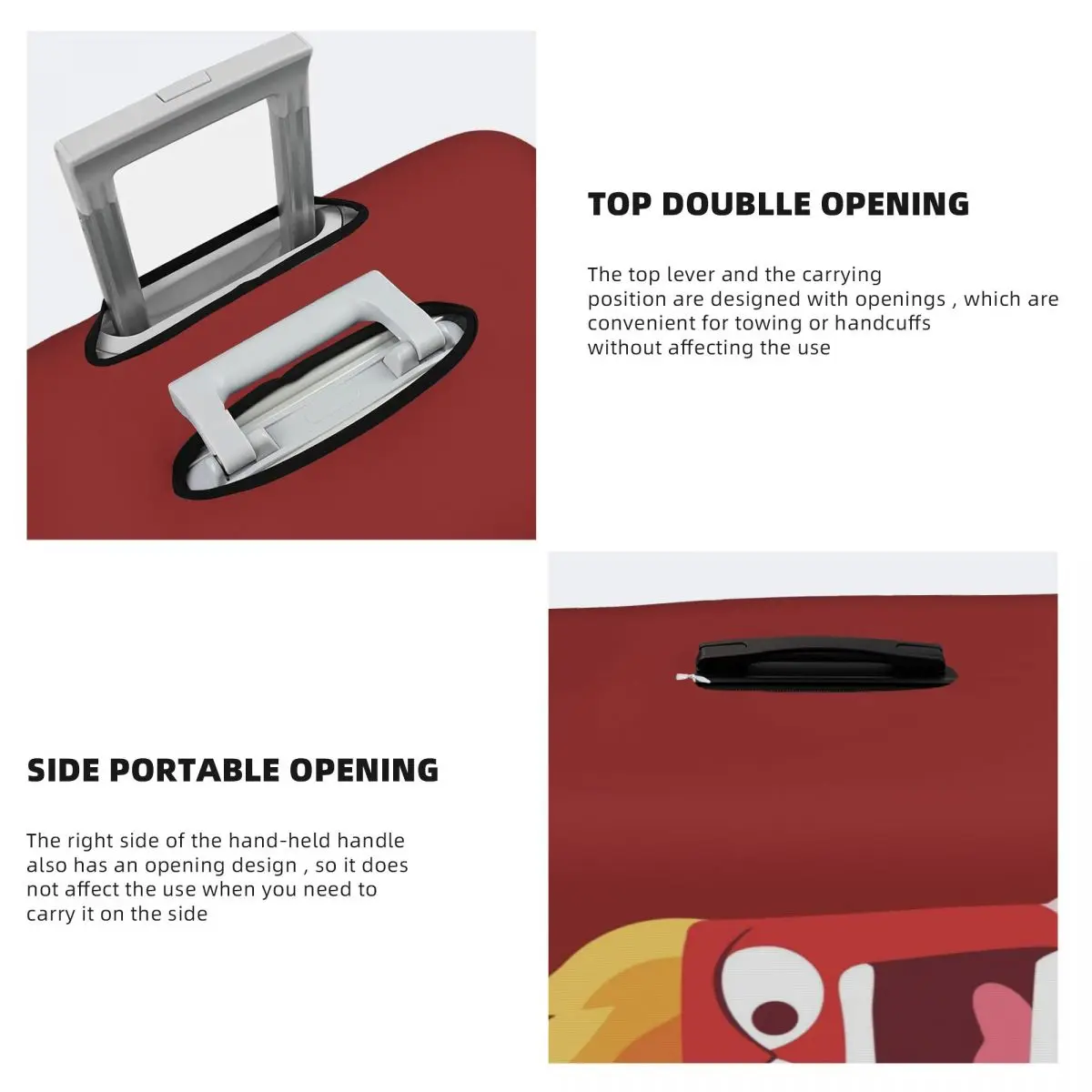 Capa elástica para bagagem de raiva, personalizada, capa protetora para mala de viagem, terno para 18-32 polegadas