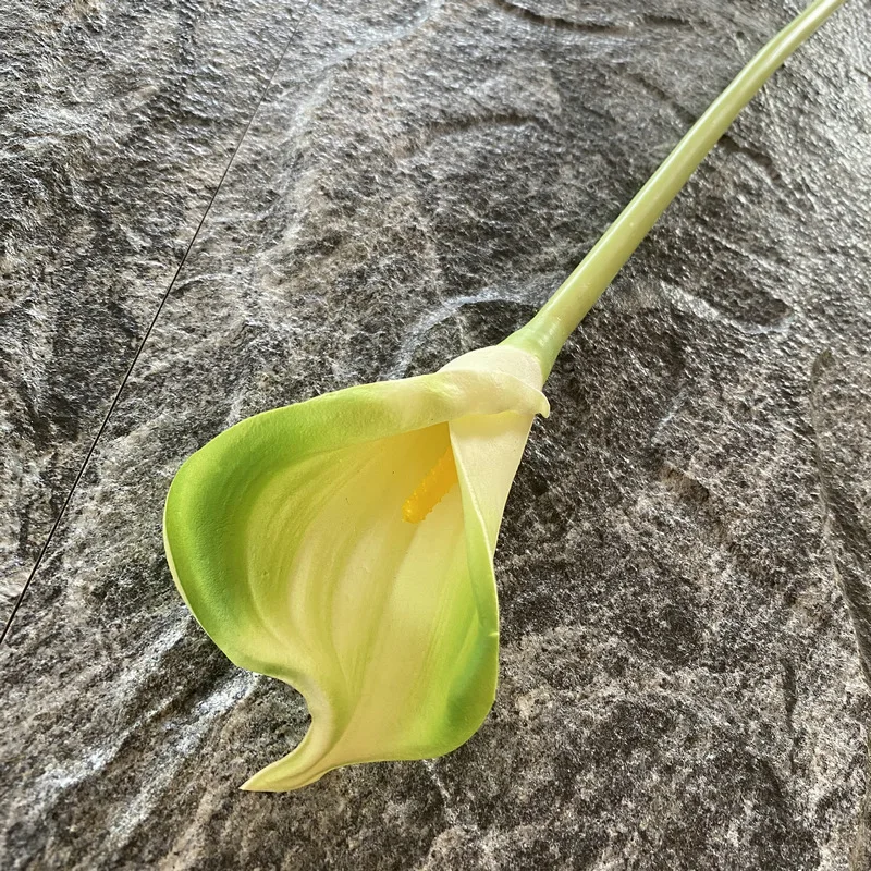 5 Stück Künstliche PU Große Hufeisenblumen Heimdekorationen Calla-Lilien Kunstblumenstrauß Hochzeit Party Tisch Blumendekorationen – Detail 15