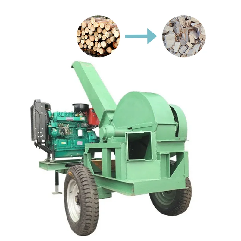 Durable  Wood Chipper Blades Industrial Electric Wood Chippers  Wood Sawdust Making Machine For Sale