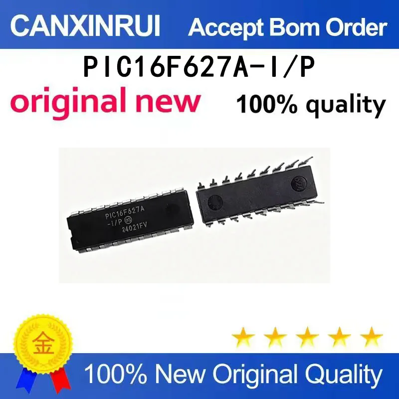 （5-100 pieces）New PIC16F627A-I/P PIC16F627A Direct Insertion DIP-18 Microchip Controller IC