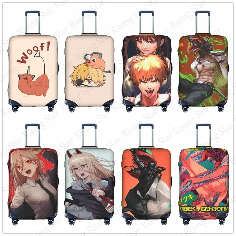 

Chainsawman anime Thick Elastic Luggage Protective Cover Zipper For 18-32 inch Bag Suitcase Cover Travel Accessories