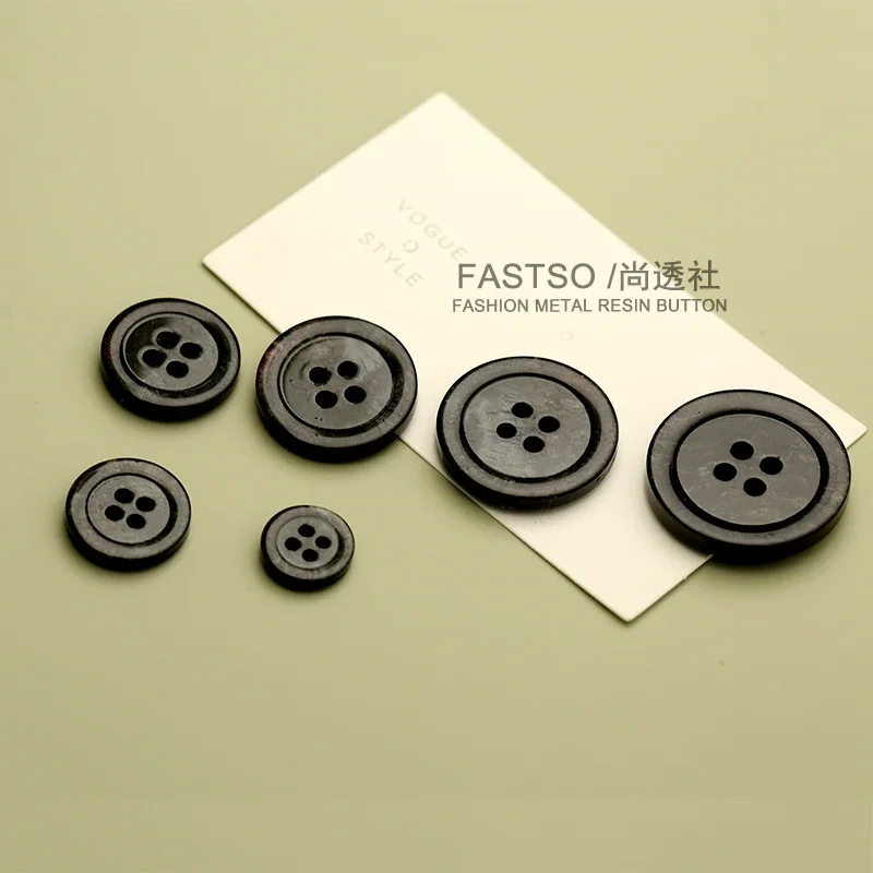 Cardigan Sweater Buttons for Clothing Men Shirt Vintage Coat Suit Buttons Black Windbreaker Pants Sewing Button 10pcs