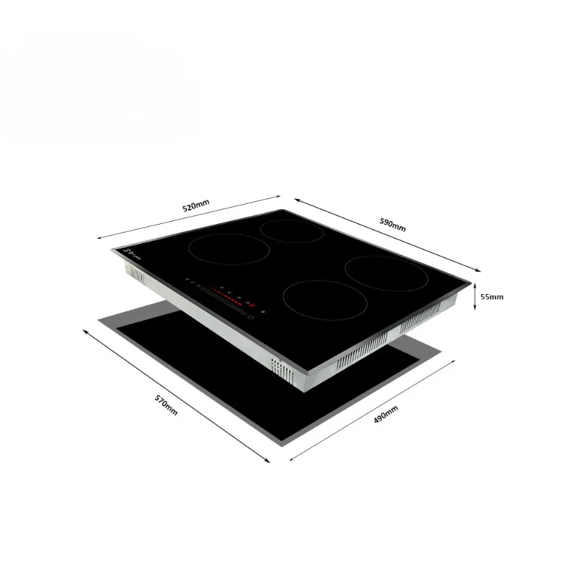 H-One 4 Burner Induction Cooker Large Induction Cooktop Crystal Induction Cooker With Touch Display 8140-255