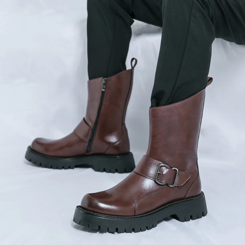 

Классические ботинки челси в стиле ретро, мужские повседневные удобные и модные кожаные ботинки, деловые ботинки для тренировок на открытом воздухе, мужские размеры 38-45