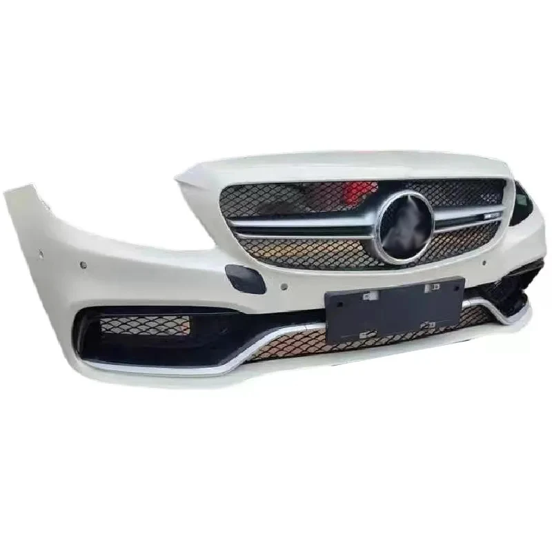 Body Kits For Mercedes Benz C Class W205 Upgrade Front Car Bumper With Grille Engine Hood Fenders