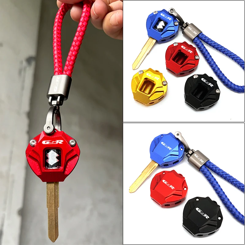 5 colours For SUZUKI GSR 750 400 600 GSR750 GSR400 GSR600 Motorcycle accessories Aluminum Key Cover Case Shell Keyring Keychain