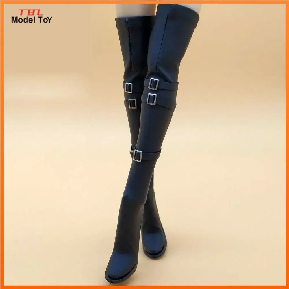 Tbleague 1/6 Sclae Neal Mechanical Era Black High-Heeled Boots Solid Shoes Model for 12in Action Figure Doll Body