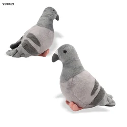 Simulated Gray Pigeon Plush Toy Cute Soft Stuffed Animals Lifelike Plush Dove Bird Doll Children Birthday Gifts Home Decor Gifts