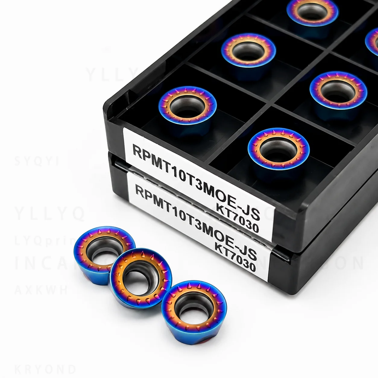 RPMT10T3MOE-JS KT7030 Colorful Carbide Inserts High Hardness RPMT10T3 for CNC Lathe Turning Milling Cutter Tools view 4