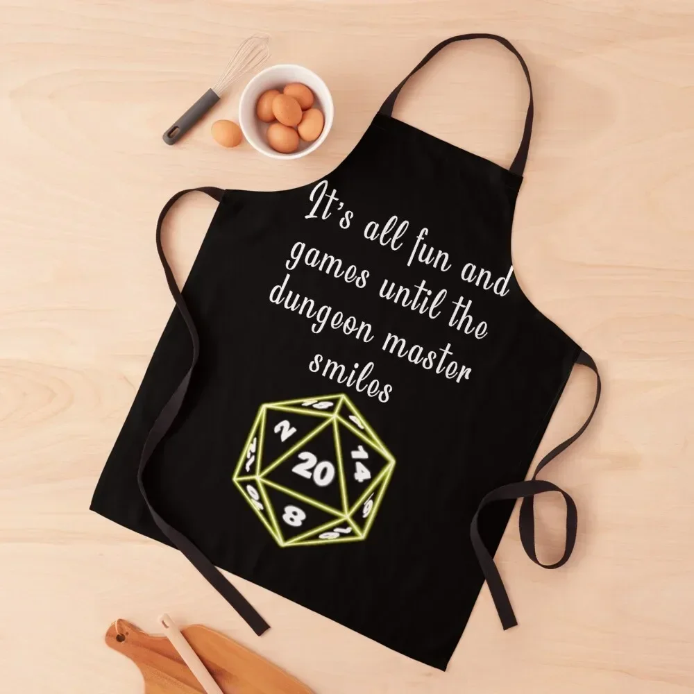 Until the dungeon master smiles Apron Children'S Womens Dresses Kitchen Utensils Apron