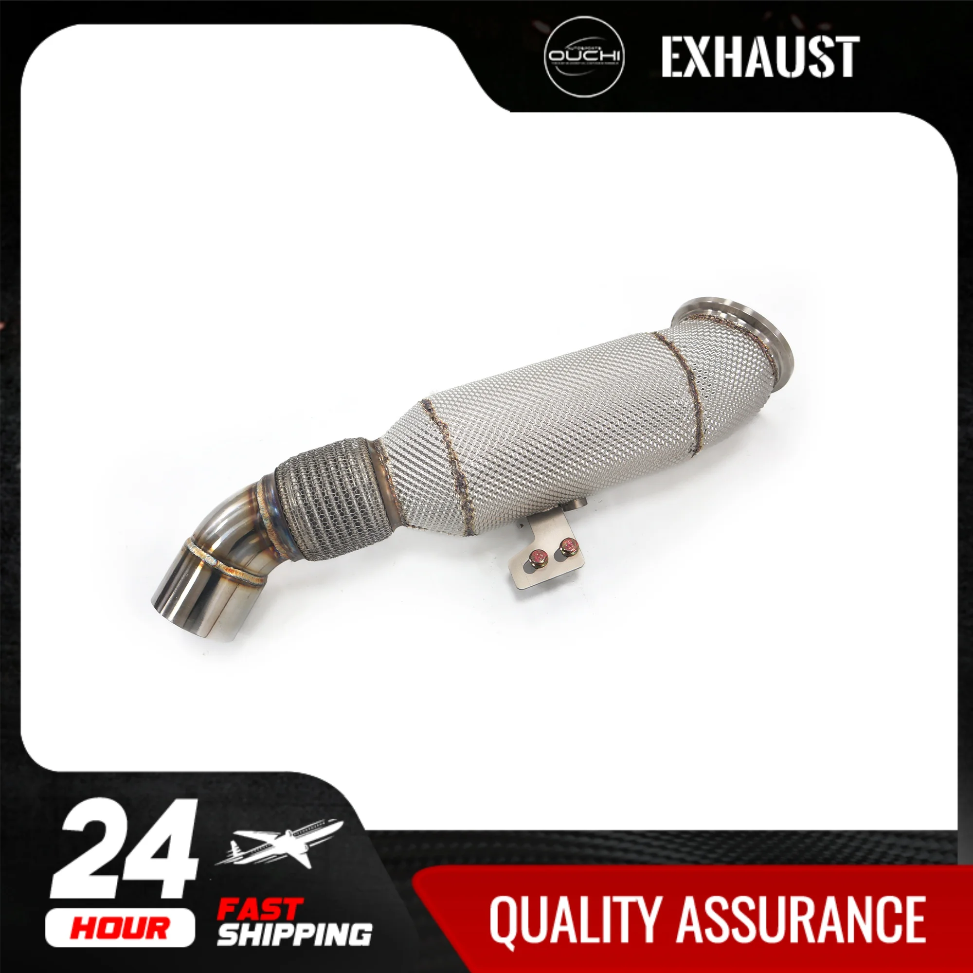 

Fast shipping in 24 hours Downpipe For BMW B58 OUCHI Exhaust system Stainless steel With heat shield Car Accessories