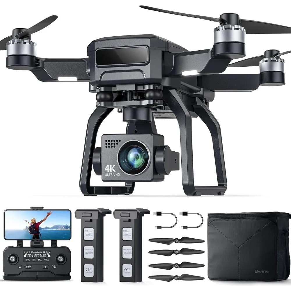 with 4K Camera for Adults, 3-Axis Gimbal, 9800FT Transmission Range, FAA compliance, 50Mins Flight Time with 2 Batteries