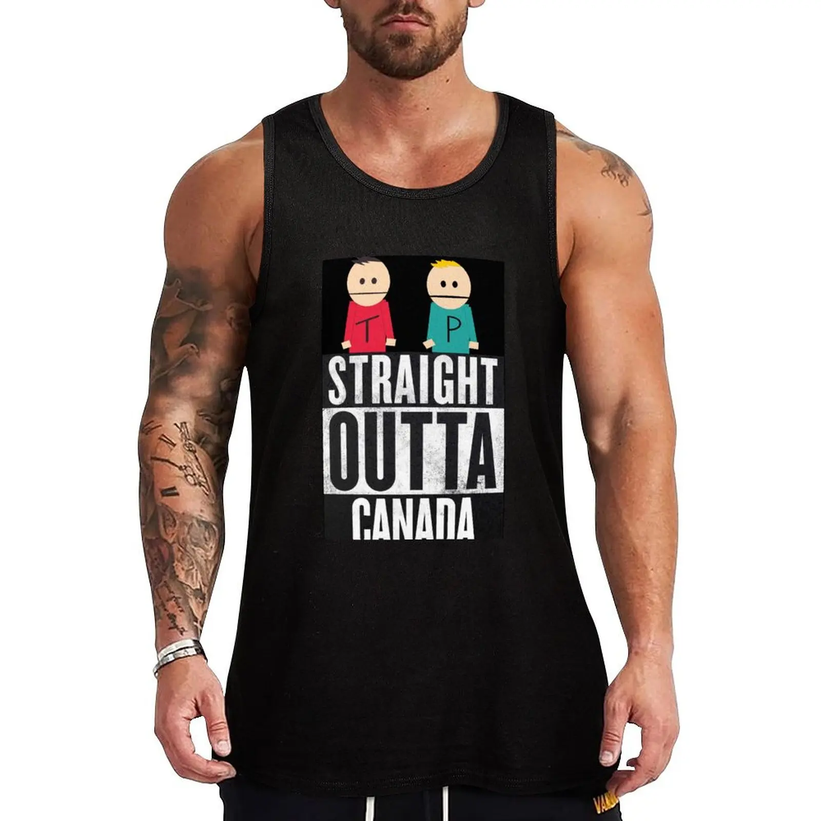 South Park Tank Top Basic Sleeveless Casual Tee Solid Lightweight Top