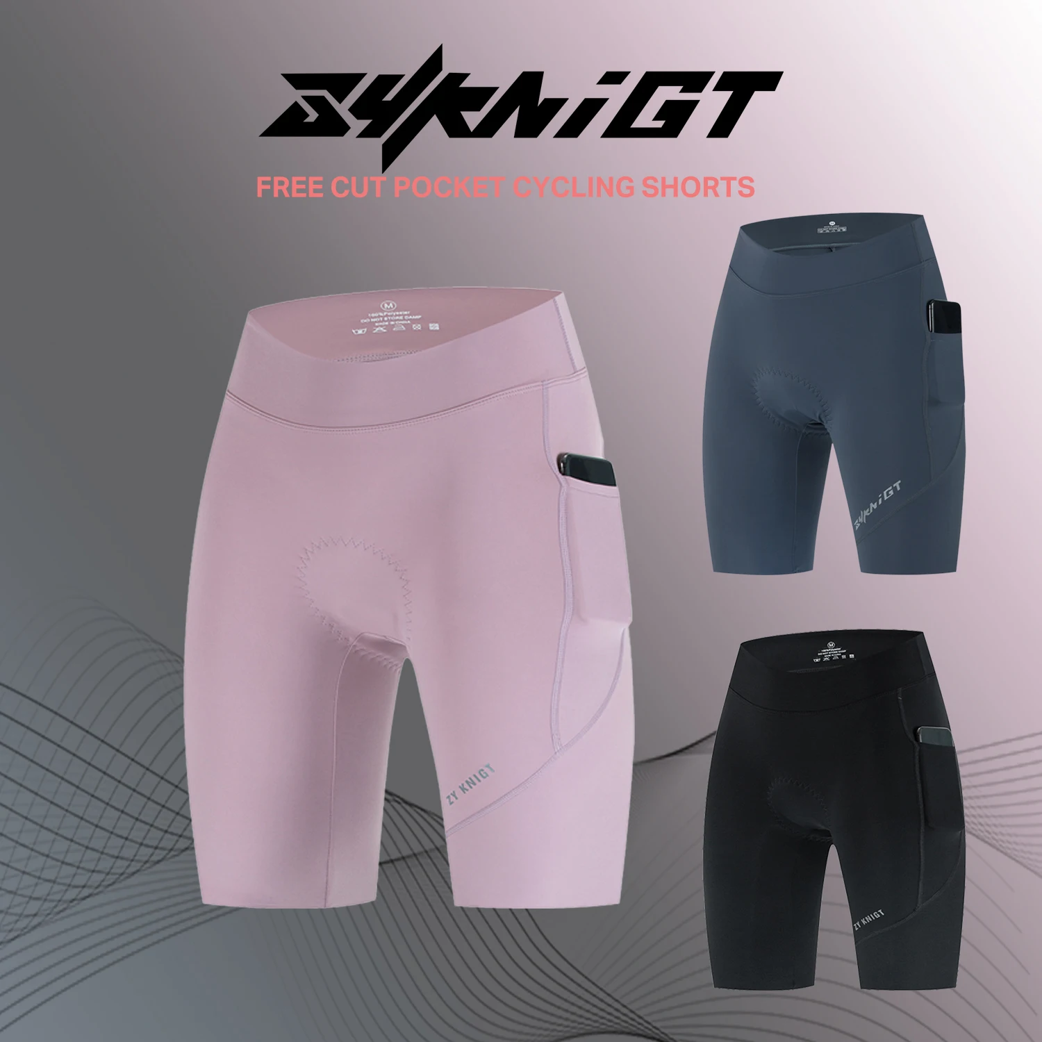 ZYKNGIT bib women's summer free cut hems, high-quality cycling shorts, breathable and quick drying sports pants