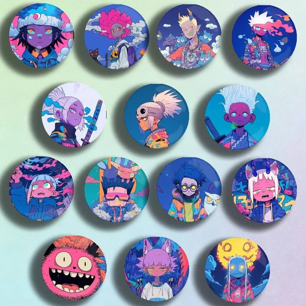 

AI Work Artist Lowswork Cartoon Laser Badge Creative Pins Brooch for Bag Clothes Hat Decor Gifts Fans Collect