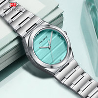 MINI FOCUS New Business Casual Women's Watches Simple Waterproof Wristwatch with Japan Quartz Movement Stainless Steel Strap