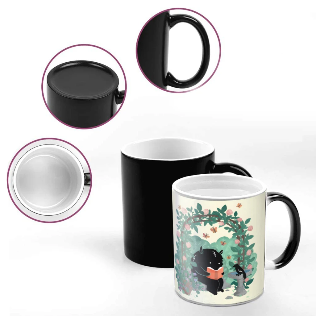 

A Quiet Summer Spot Book Reading MonsterCoffee Mugs And Mug Creative Color Change Tea Cup Ceramic Milk Cups Novelty Gifts