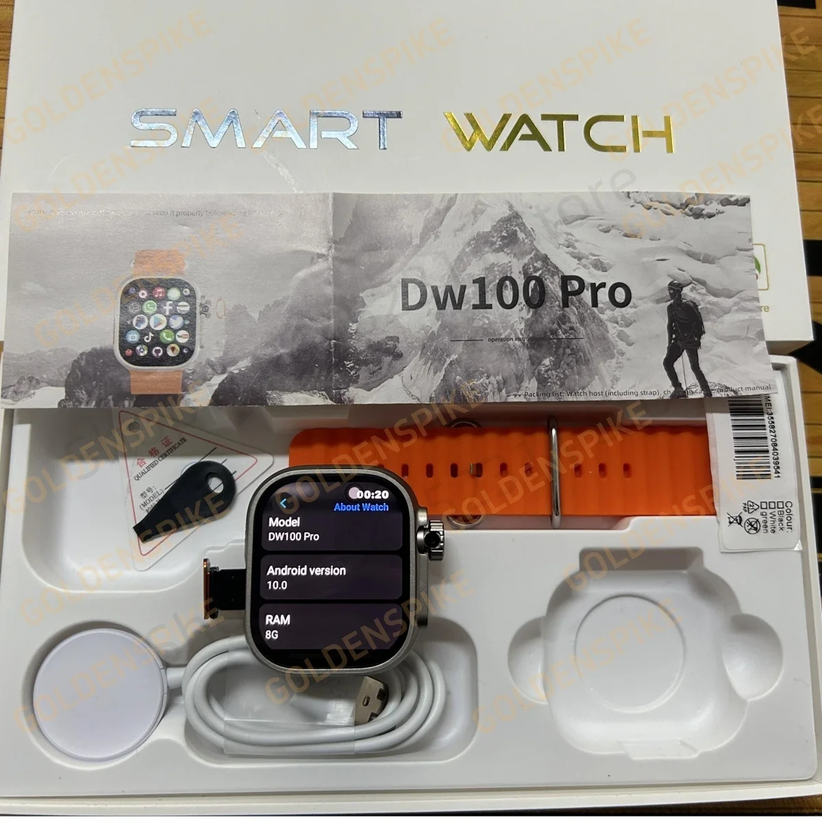 Montre Connectée Android 10.0 - Écran AMOLED HD 2.04'' - 5G LTE - RAM 2/4/8/16Go - Stock UK