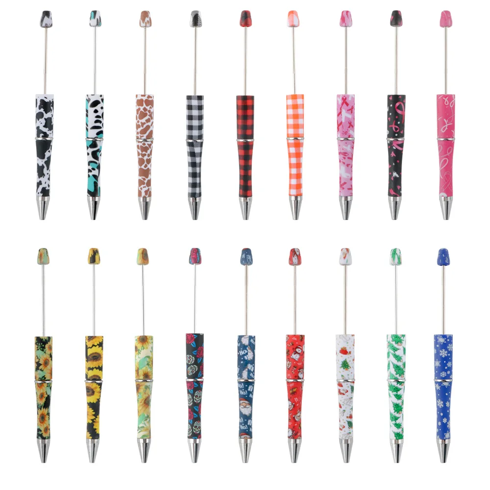 

5pcs DIY Plastic Bead Pen Handmade DIY Beaded Ballpoint Pen Wedding Birthday Party Freebies Plastic Beaded Gift Pen
