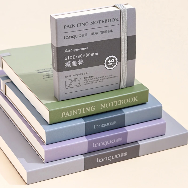 40sheet Tearable Drawing Notebook Sketchbook Handbook 250gsm Paper Mini Book for Watercolor Acrylic Marker Pen Gouache view 6