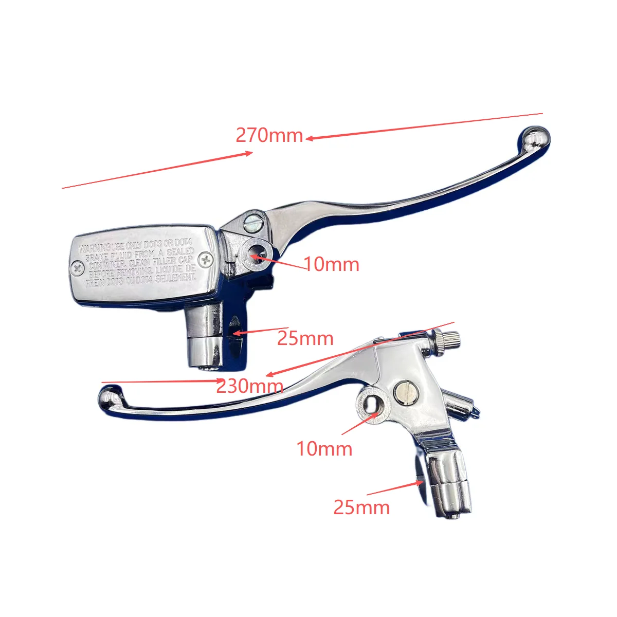 

Chrome Alloy 25mm Suitable for Honda Motorcycle Brake Clutch Lever Master Cylinder Reservoir, Steed 400/600, Shadow 1100, Magna 250/750 Models