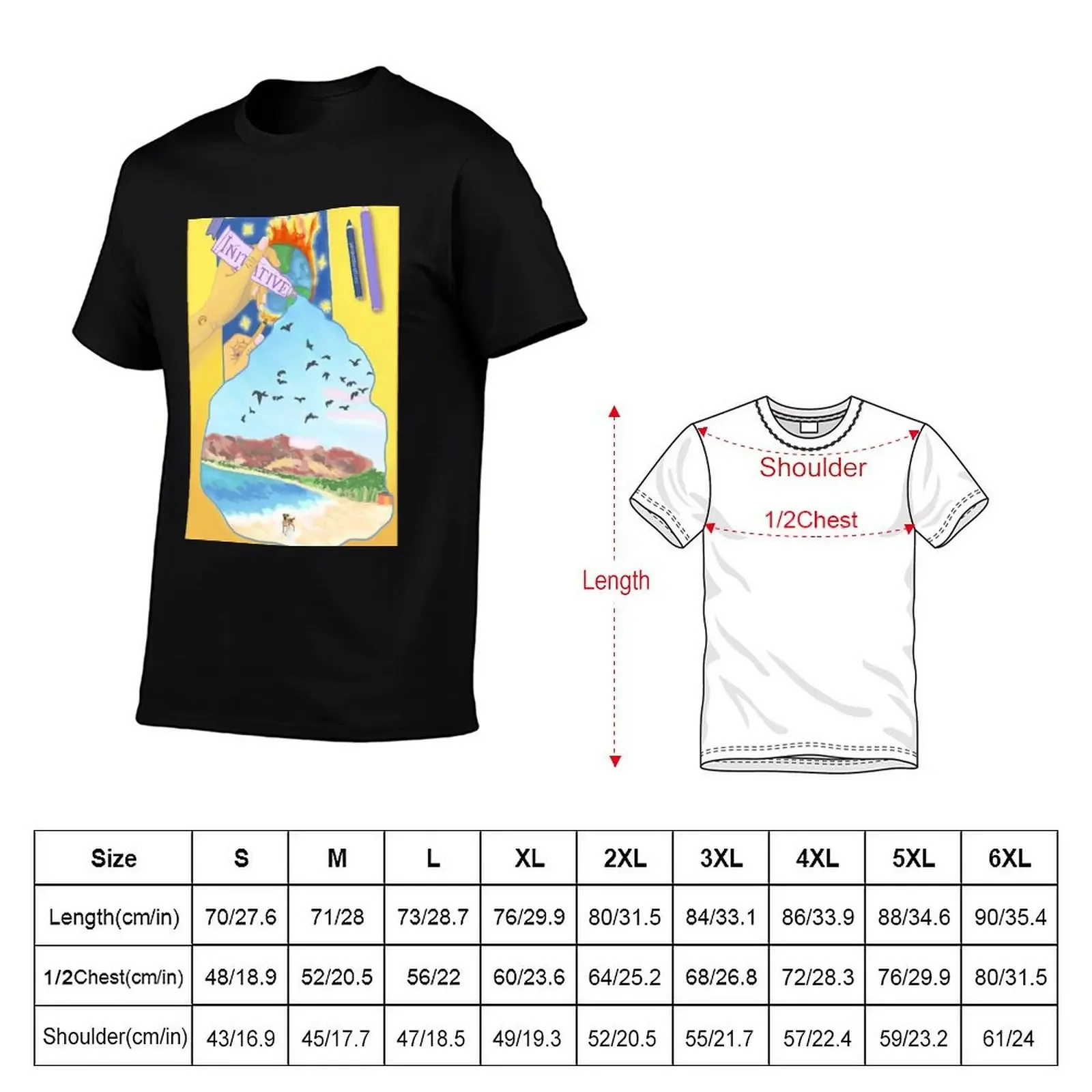 Take Initiative T-Shirt anime oversized graphic tee plus size tops anime stuff mens t shirts pack