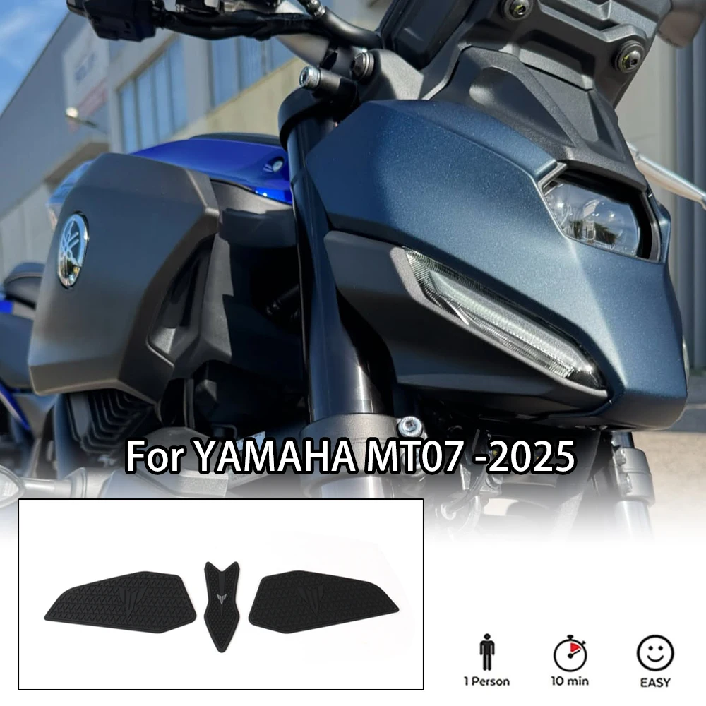 

2025 Yamaha MT-07 Motorcycle Anti-Slip Tank Pad Sticker | 3M Adhesive Knee Grip Protector Traction Side Pads Universal Fit