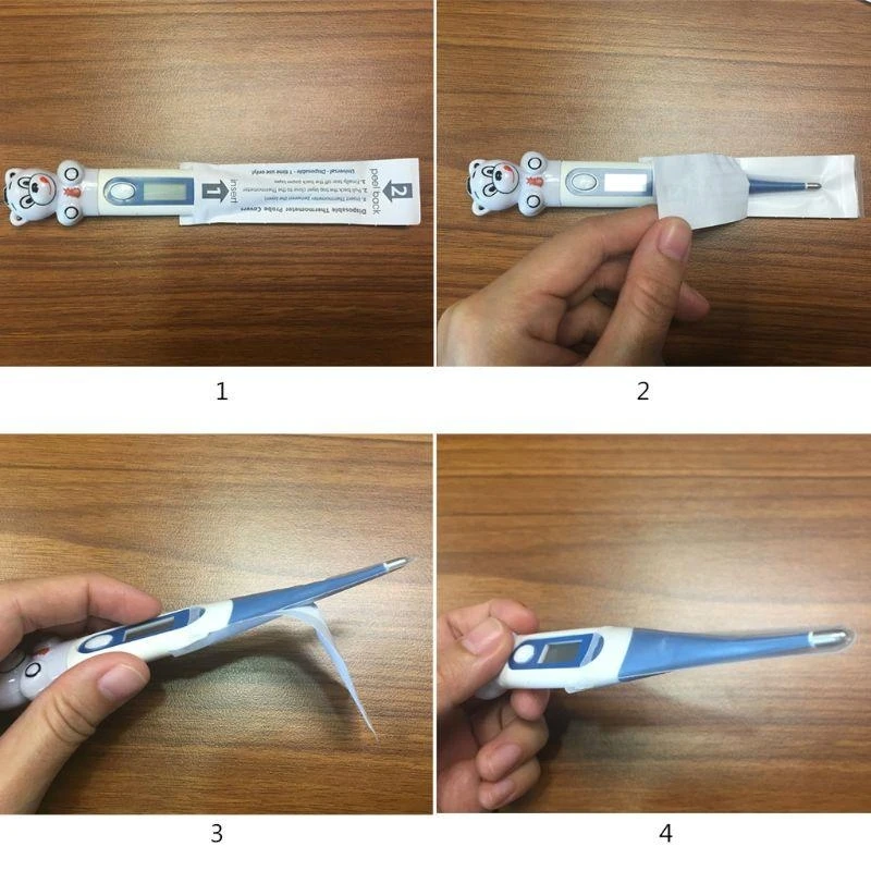 

100 Pieces Digital Temperature Toll Thin Film Cover for People and A2BB